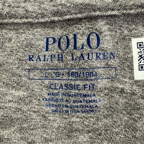 NWT Polo Ralph Lauren Heather Gray Short Sleeve Men’s Tee Size Large - Picture 5 of 12